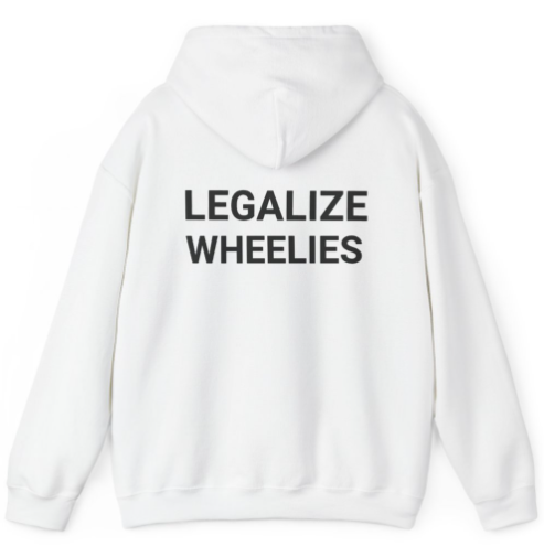 xmoto legalize wheelies hoodie (white)
